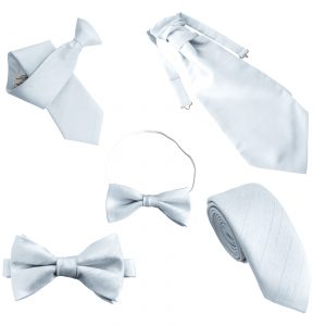 Sky Blue Dupion Tie, Clip On, Bow Ties and Cravats Formal Wedding
