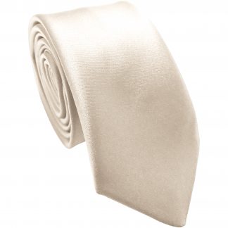 Champagne Satin Skinny Tie