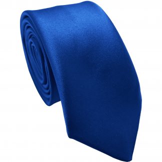 Royal Blue Satin Skinny Tie
