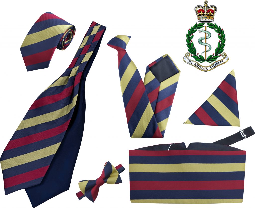 royal-army-medical-corps-regimental-tie-bow-clip-on-cummerbund-ramc