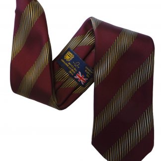 Burgundy Tiger Stripe Clip On Tie
