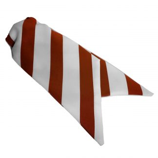 Red and White Striped Ladies Clip On Cravat Uniform
