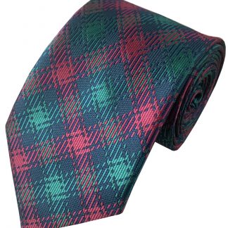 Red and Green Christmas Check Mens Tie Plaid