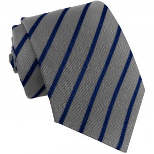 Grey and Royal Single Stripe School Ties and Clip On Ties – All Ages