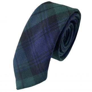 Black Watch Tartan Skinny Tie (Adult)