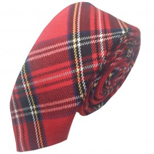 Royal Stewart Tartan Skinny Tie (Adult)