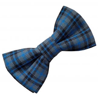 Bedford Blue Tartan Bandless Clip On Bow Tie (Adult)