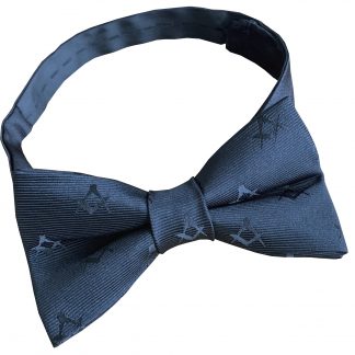 Black Masonic Ready Tied Bow Tie (Adult)