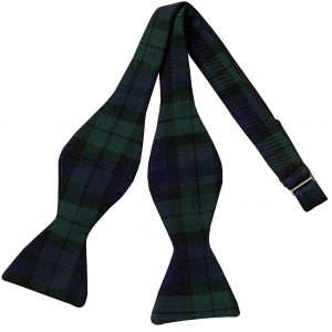 Black Watch Tartan Self Tie Bow Tie (Adult)