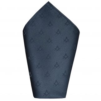 Black Masonic 8 inch Hanky Pocket Square