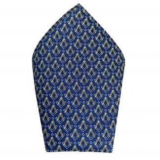 Blue Masonic 8 inch Hanky Pocket Square
