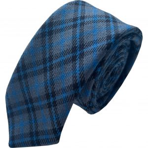 Bedford Blue Tartan Skinny Tie (Adult)