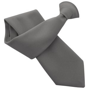 Matt Grey Clip On Tie (Adult)