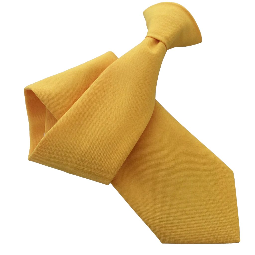 Matt Yellow Clip On Tie (Adult)