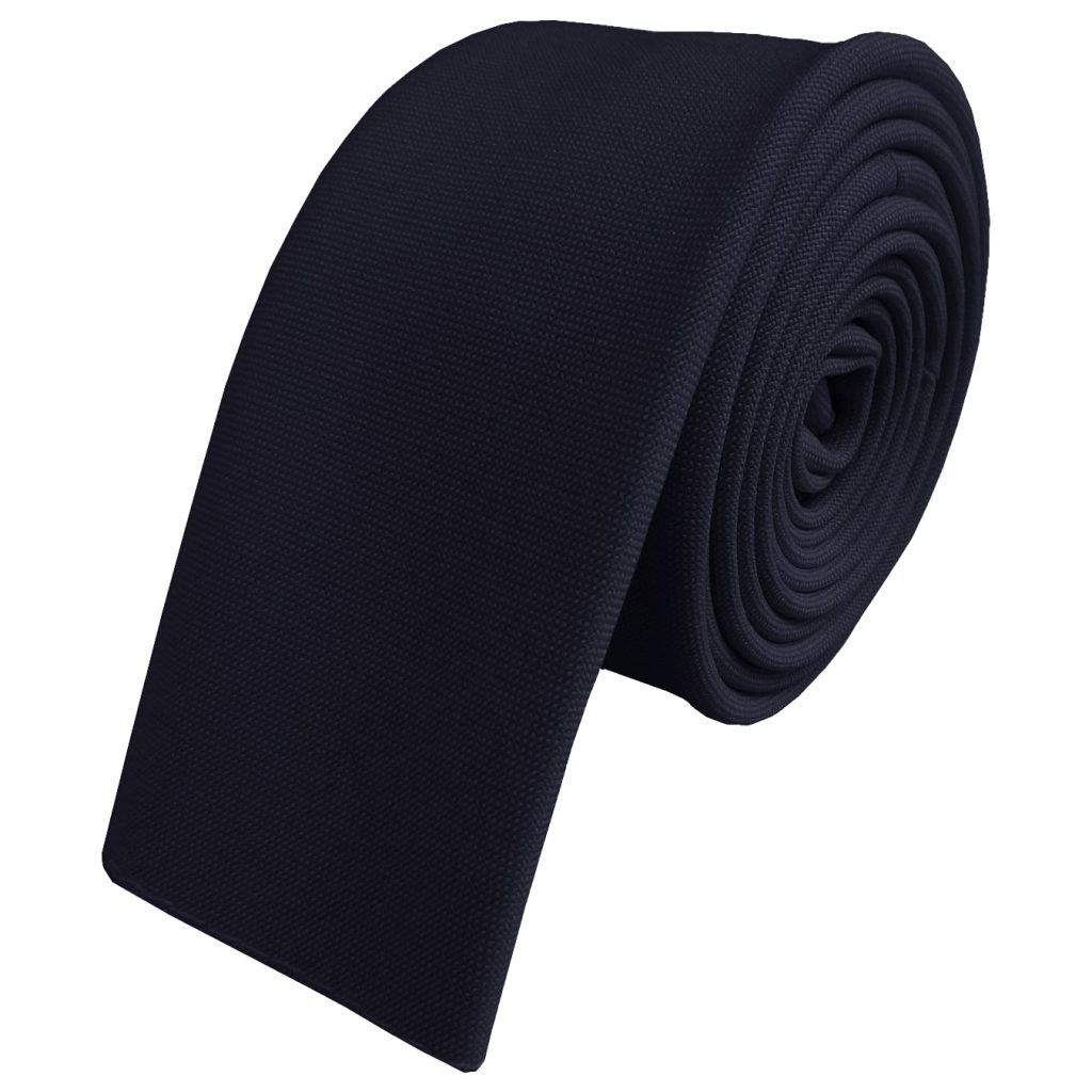 Matt Navy Square Tipped Skinny Tie (Adult)