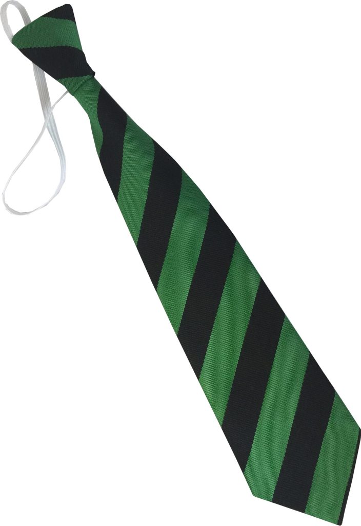 Black and Green Block Infant School Elastic Tie