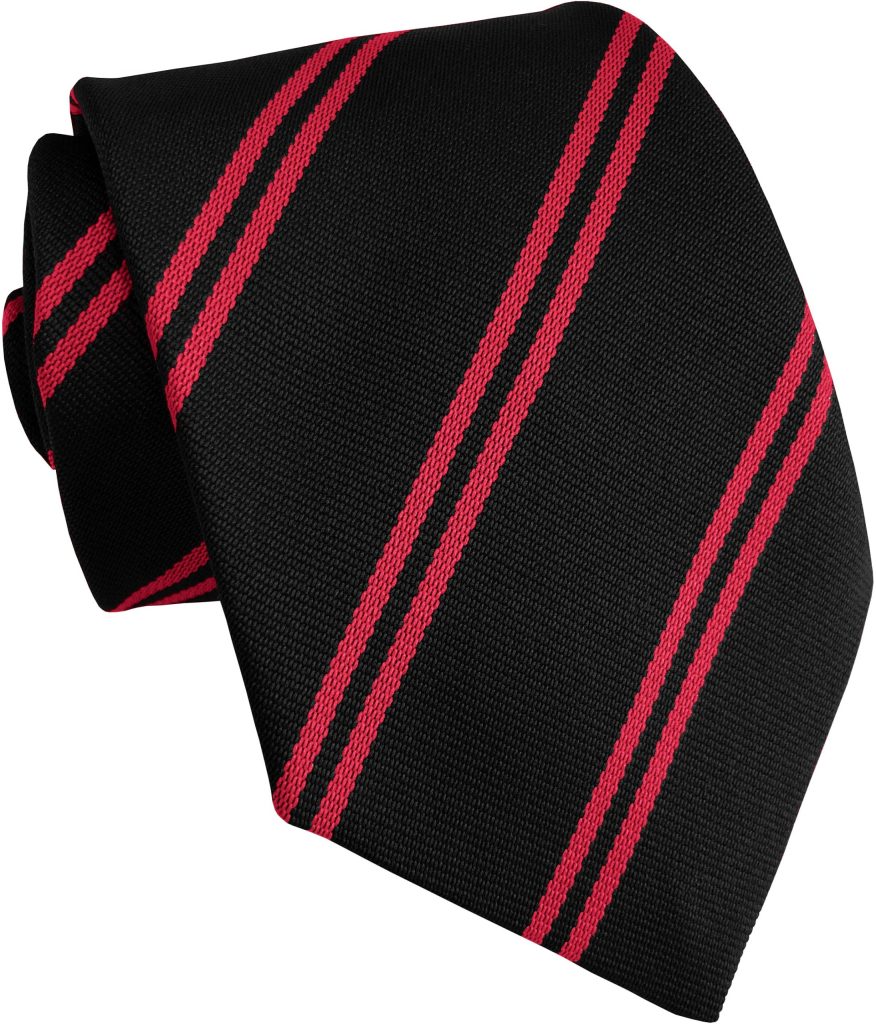 Black and Red Double Stripe Junior School Tie