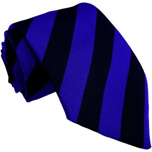 Black and Royal Blue Block Junior School Tie