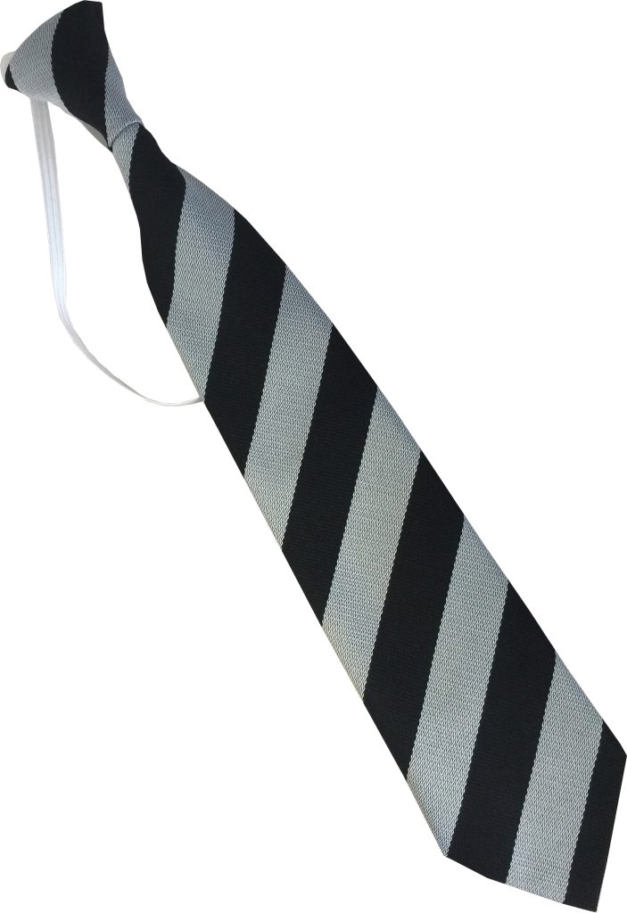 Black and White Block Infant School Elastic Tie