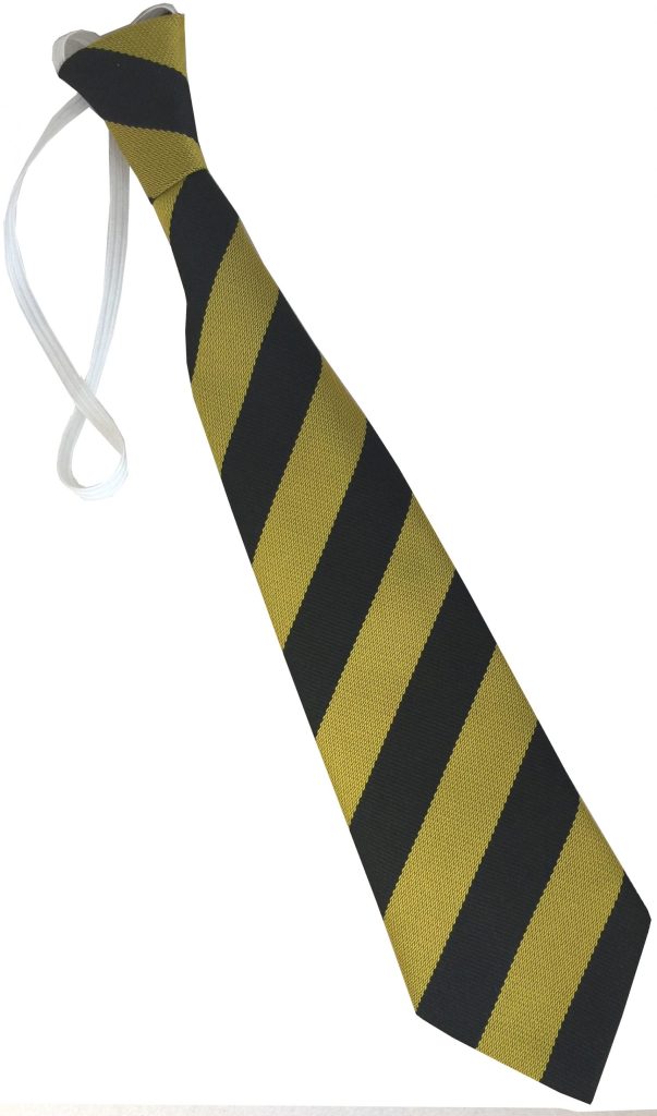 Black and Gold Block Infant School Elastic Tie