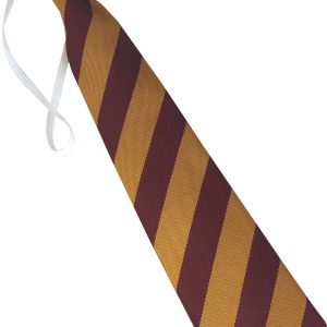 Gold and Maroon Block Infant School Elastic Tie