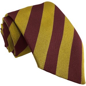 Maroon and Gold Block Junior School Tie