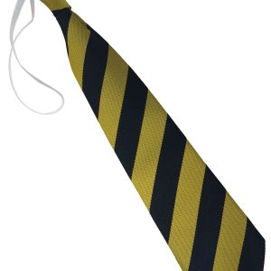 Gold and Navy Blue Block Infant School Elastic Tie