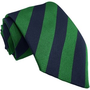 Green and Navy Blue Block Junior School Tie