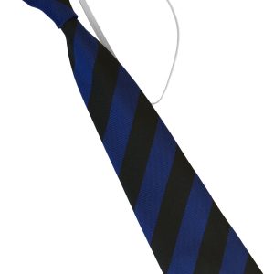 Black and Royal Blue Block Infant School Elastic Tie