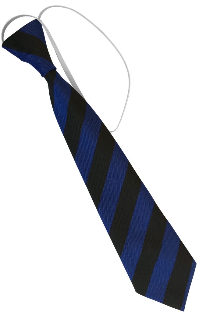 Black and Royal Blue Block Infant School Elastic Tie