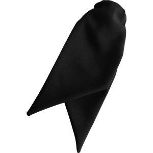 Matt Black Ladies Clip Cravat