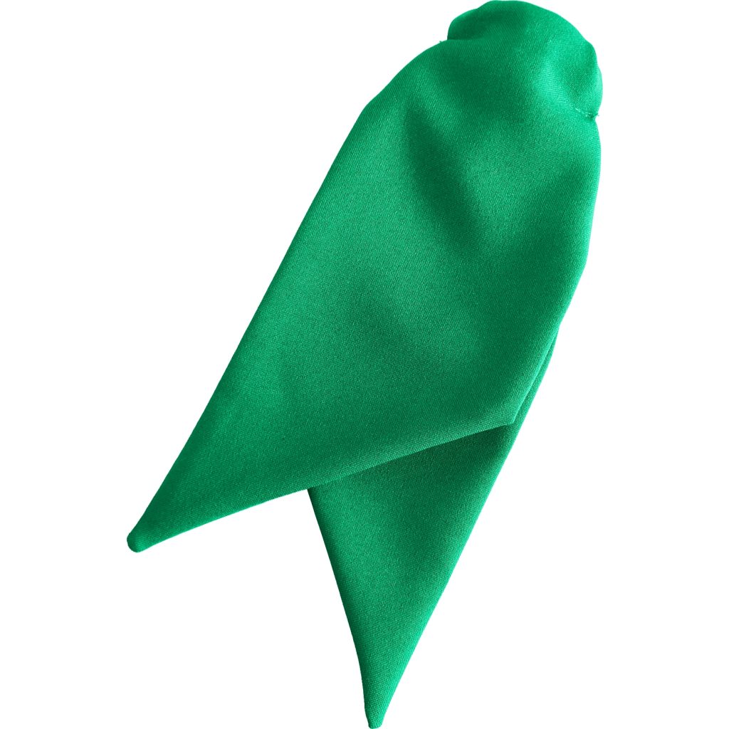 Matt Emerald Ladies Clip Cravat
