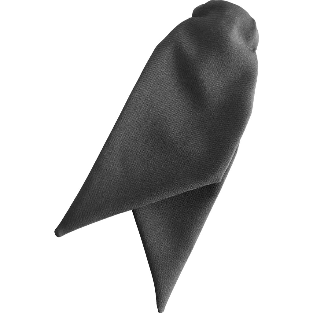 Matt Grey Ladies Clip Cravat