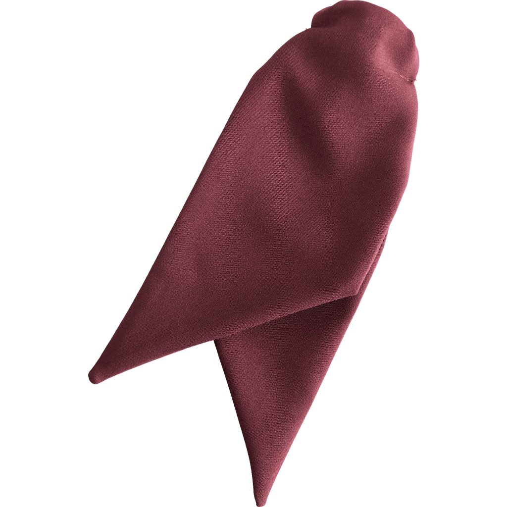 Matt Maroon Ladies Clip Cravat