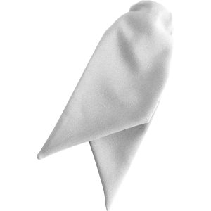 Matt White Ladies Clip Cravat