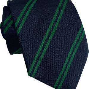 Navy and Emerald Green Double Stripe Junior School Tie