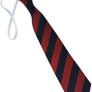 Navy Blue and Red Block Infant School Elastic Tie