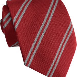 Red and Grey Double Stripe Junior School Tie