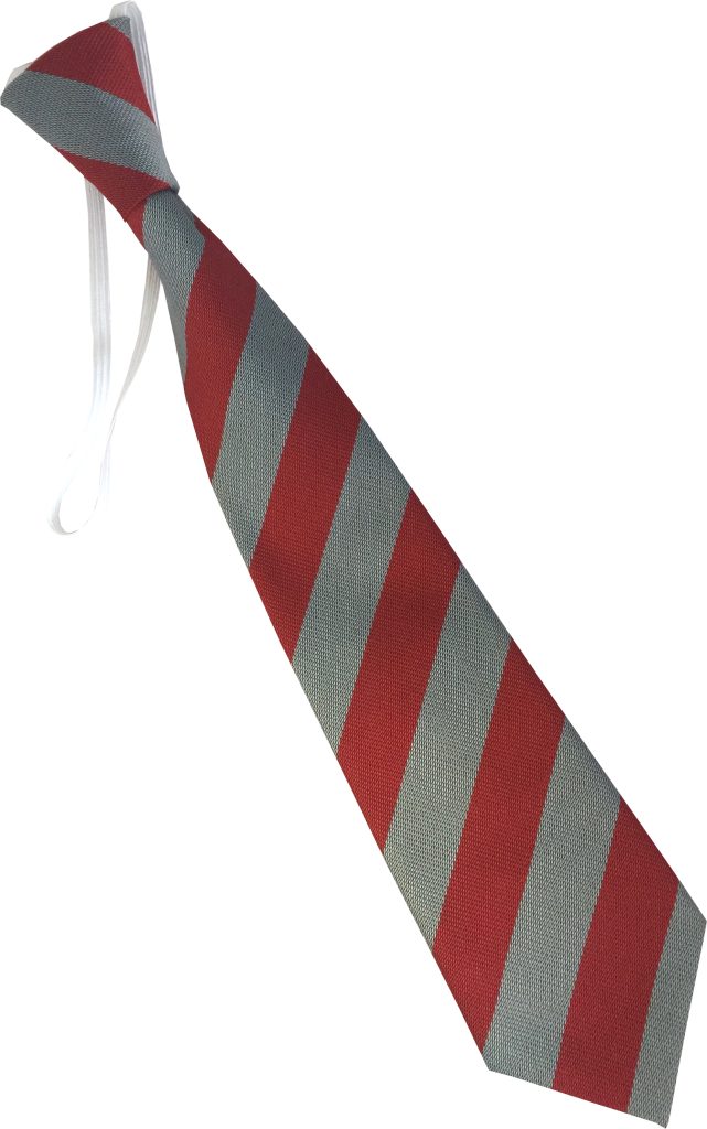 Red and Grey Block Infant School Elastic Tie (Copy)
