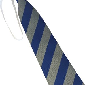 Royal Blue and Grey Block Infant School Elastic Tie