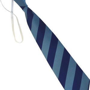 Royal Blue and Sky Blue Block Infant School Elastic Tie