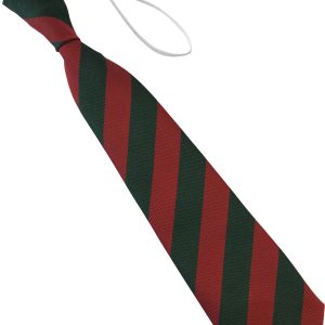 Red and Bottle Green Block Infant School Elastic Tie