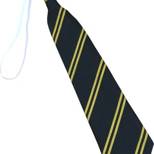 Black and Gold Double Infant School Elastic Tie