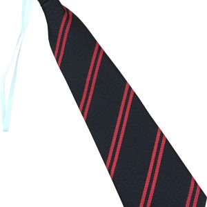 Black and Red Double Infant School Elastic Tie