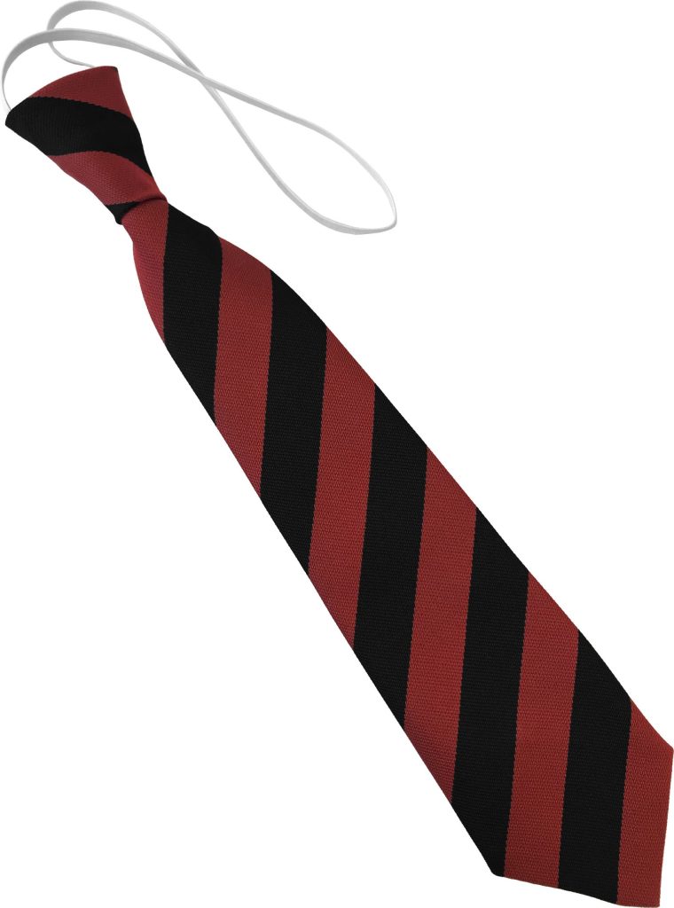 Black and Red Block Infant School Elastic Tie
