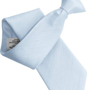 Sky Blue Dupion Clip On Tie