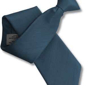 Teal Dupion Clip On Tie