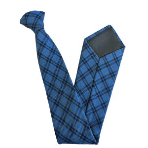 Bedford Blue Tartan Clip On Tie