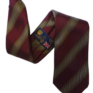 Burgundy Tiger Stripe Clip On Tie