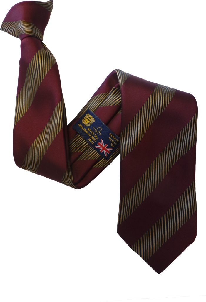 Burgundy Tiger Stripe Clip On Tie